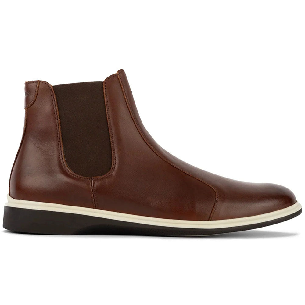 Paolo Shoes The Chelsea Leather Slip-On Boot Coffee
