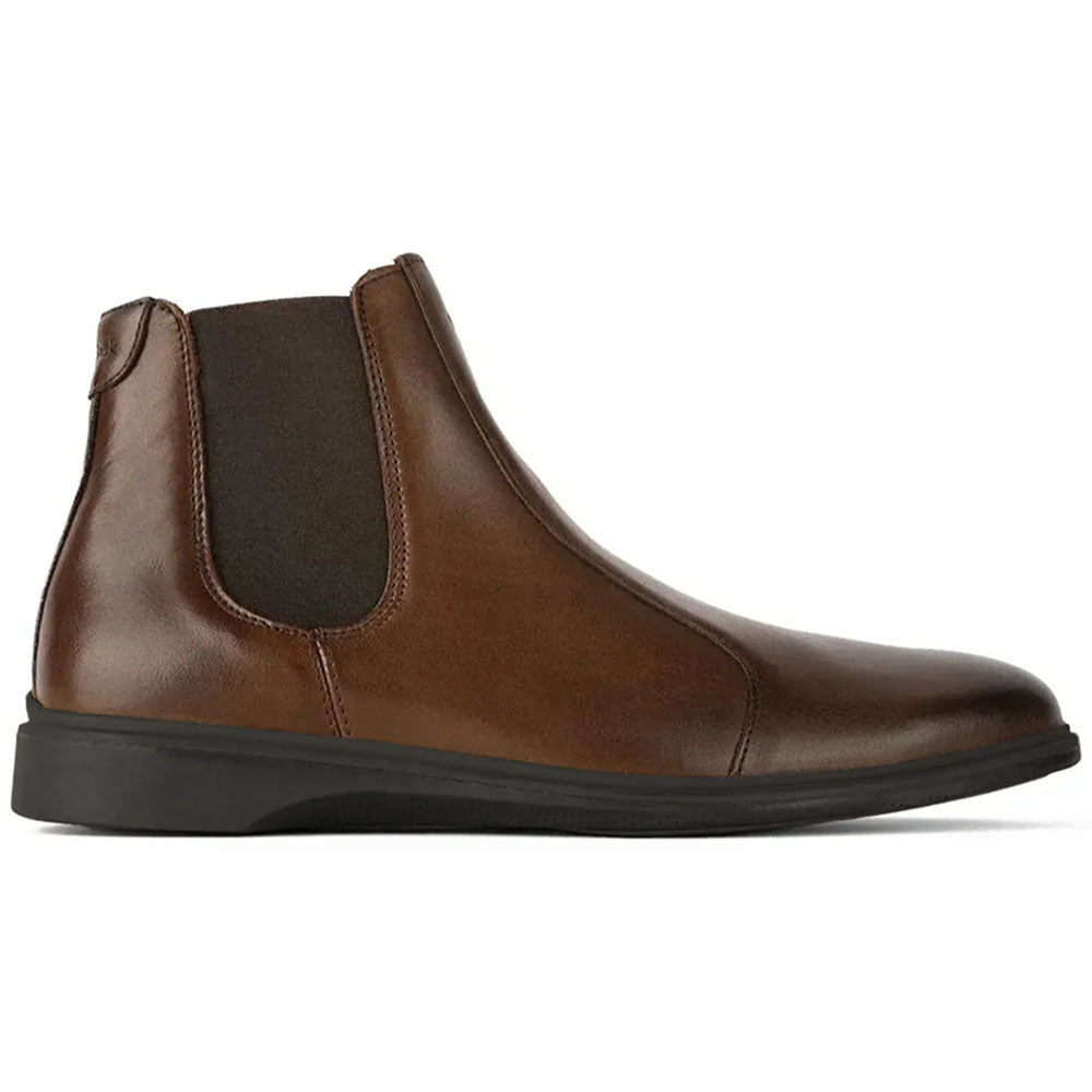 Paolo Shoes The Chelsea Leather Slip-On Boot Chestnut & Mocha