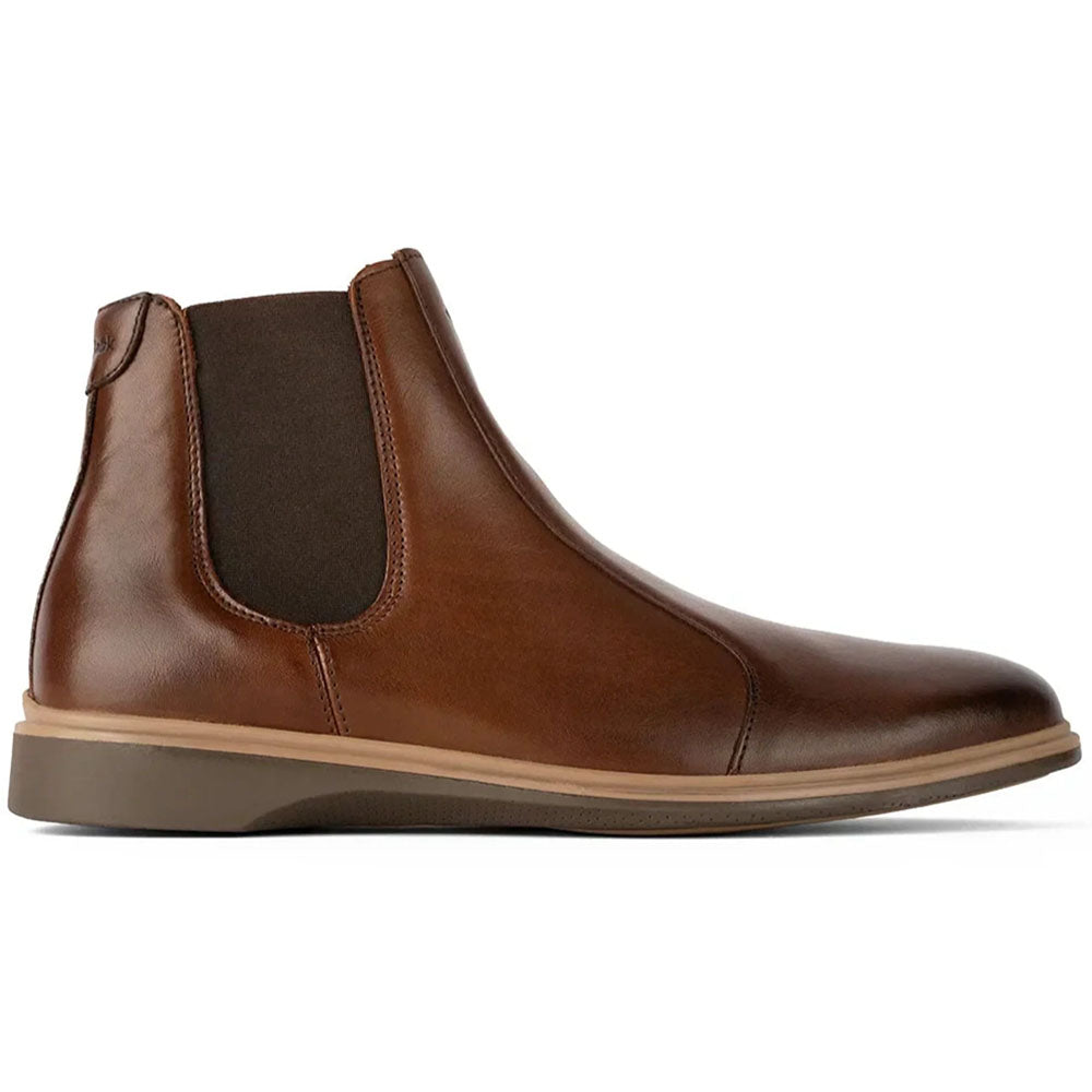 Paolo Shoes The Chelsea Leather Slip-On Boot Chestnut