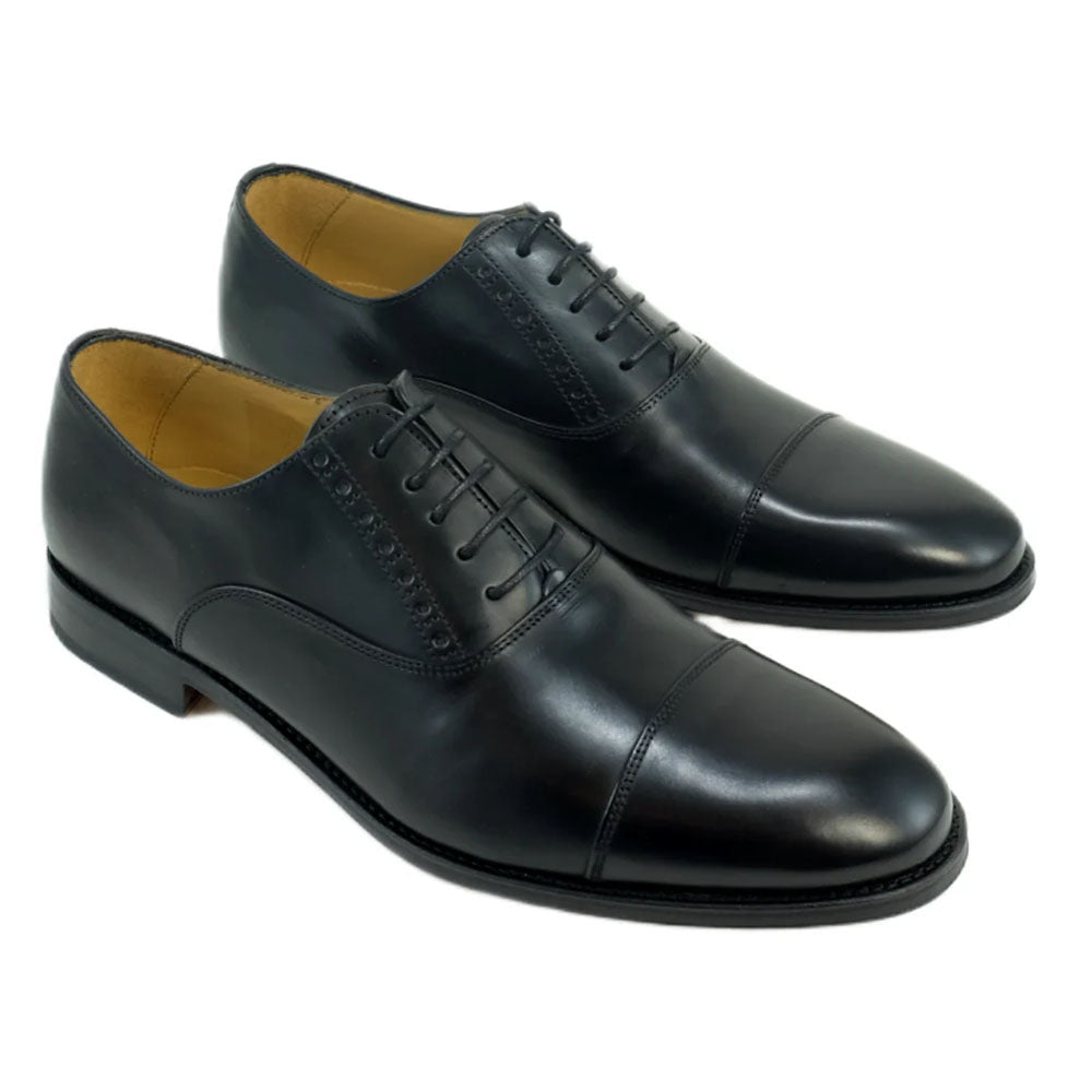 Alan Payne Clark Calfskin Cap Toe Oxford Black