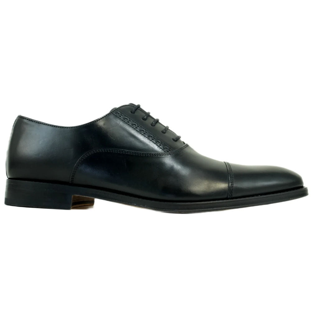 Alan Payne Clark Calfskin Cap Toe Oxford Black