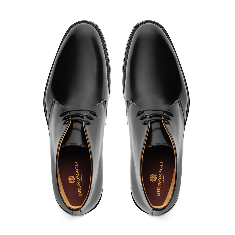 Bruno Magli Claudio Leather Chukka Boots Black