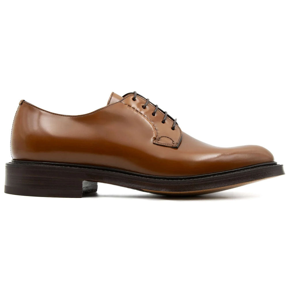Il Gergo Counselor Shiny Leather Derby Tobacco | MensDesignerShoe.com