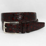 Torino Leather Croc Tinga Embossed Calf - Mahogany