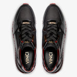 Vinci Leather The Rialto Patent Leather Sneaker Black / Red
