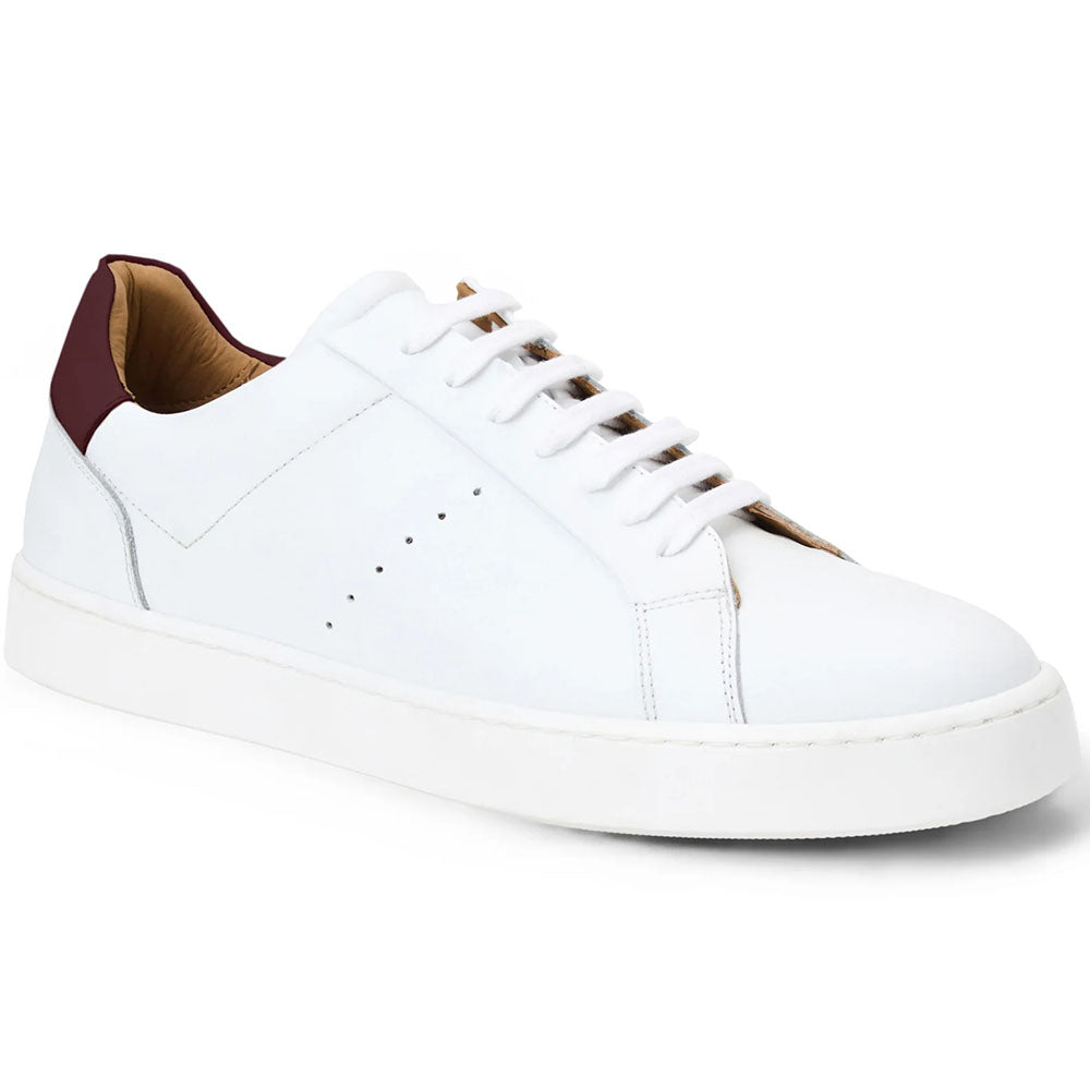 Bruno Magli Damiano Italian Leather Sneaker White