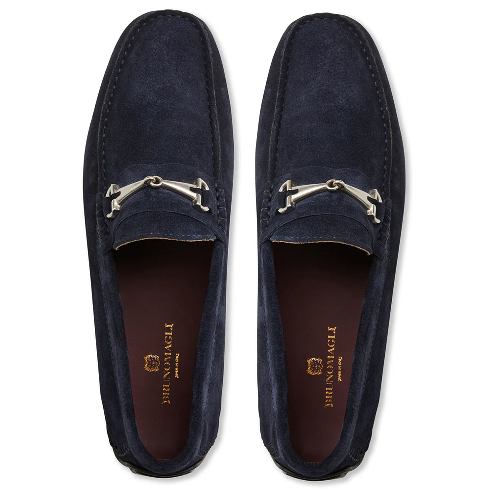 Bruno Magli Darius Suede Driving Moccasin Navy