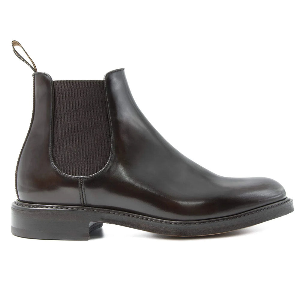 Il Gergo Darryl Shiny Leather Chelsea Boot Coffee