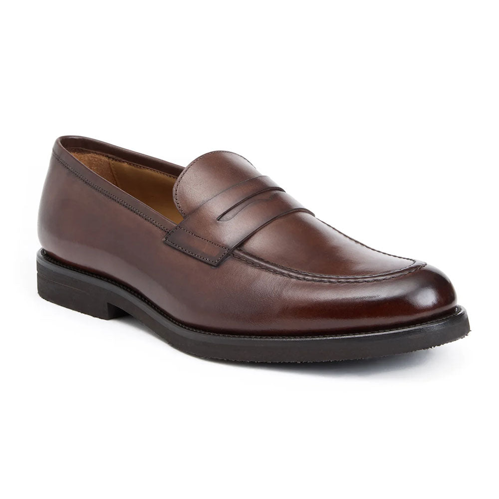 Bruno Magli Delfino Italian Leather Penny Loafer Brown