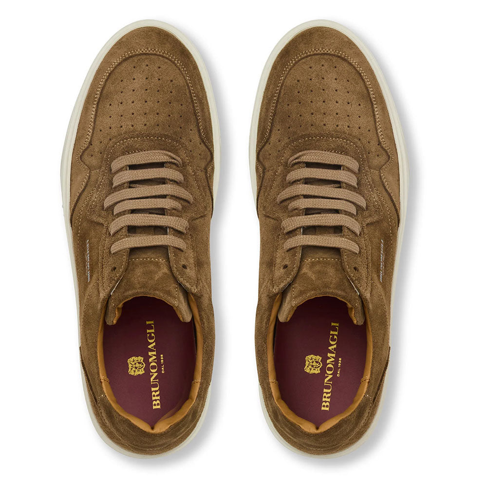 Bruno Magli Dezi Suede Cup Sole Sneaker Taupe