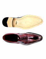 Belvedere Dino Ostrich & Calfskin Shoes Antique Red