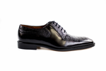 Belvedere Dino Ostrich & Calfskin Shoes Black