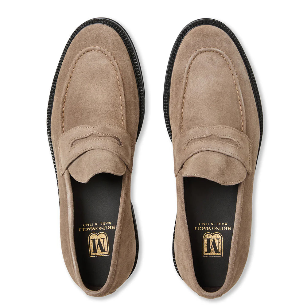 Bruno Magli Dorzano Suede Loafer Taupe