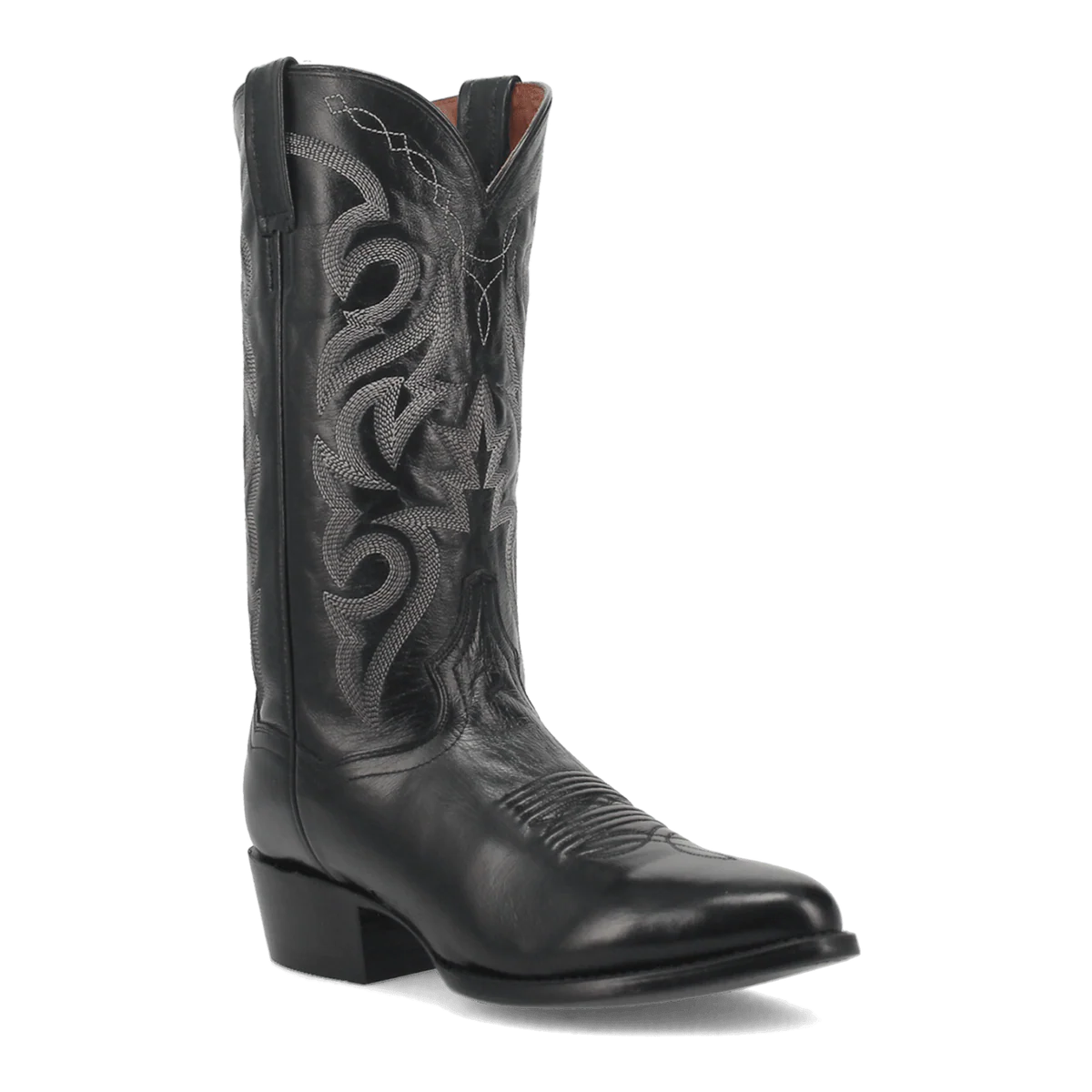 Dan Post Milwaukee Round Toe Leather Cowboy Boot Black (DP2110R)