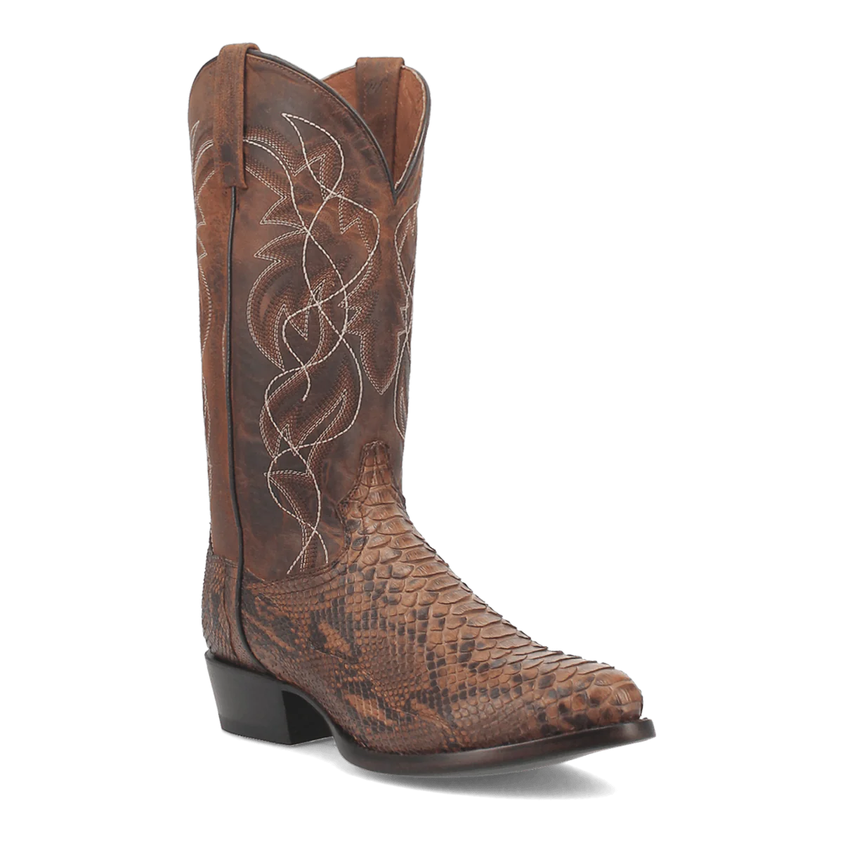 Dan Post Manning Python Round Toe Cowboy Boot Bay Apache (DP3037)