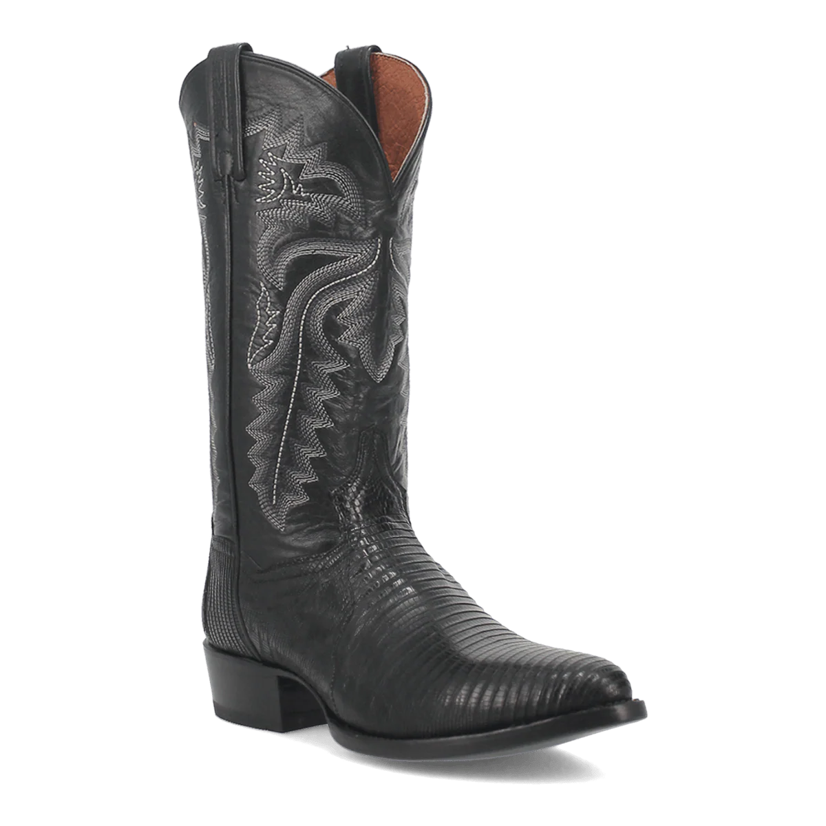 Dan Post Winston Lizard Round Toe Cowboy Boot Black (DP3050R)