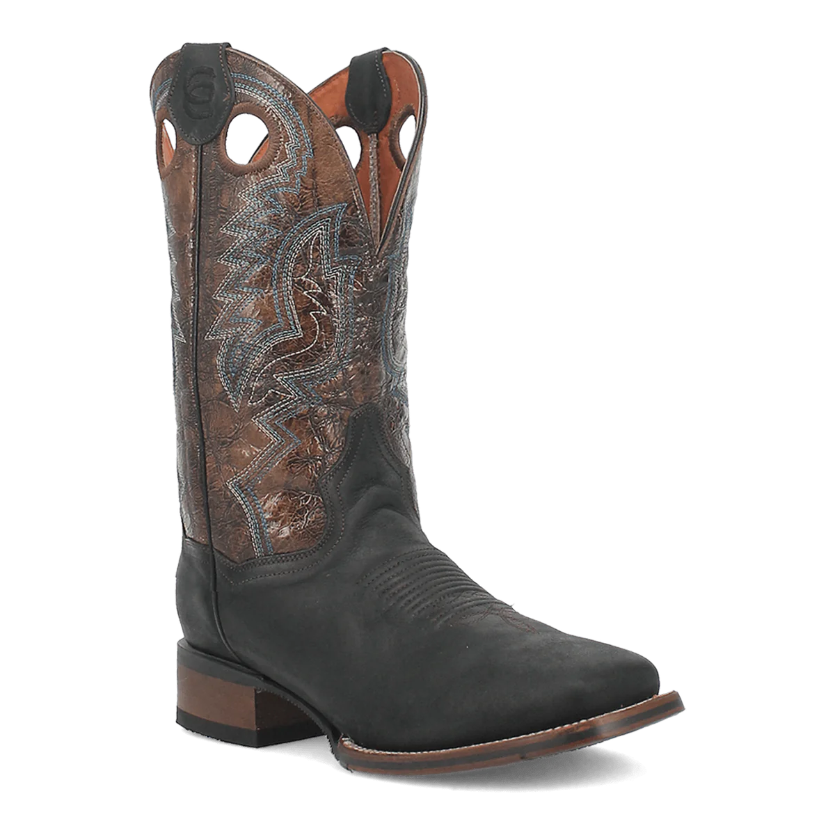 Dan Post Deuce Leather Square Toe Cowboy Boot Black (DP4558)