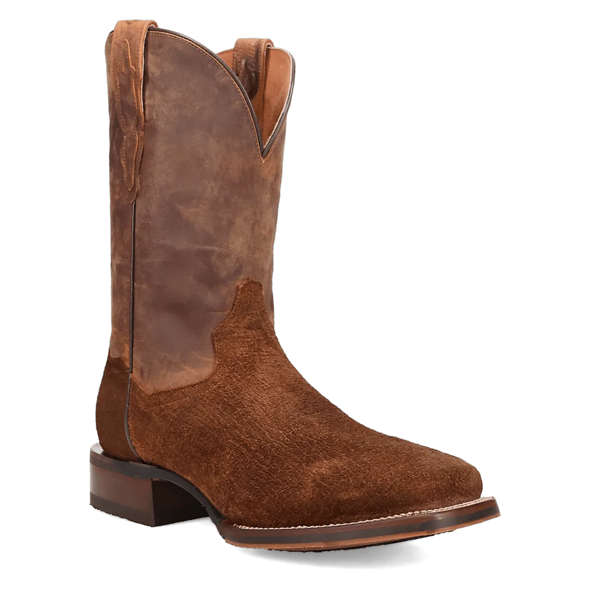Dan Post Snyder Hippo Print Leather Square Toe Cowboy Boot Tan (DP5193)