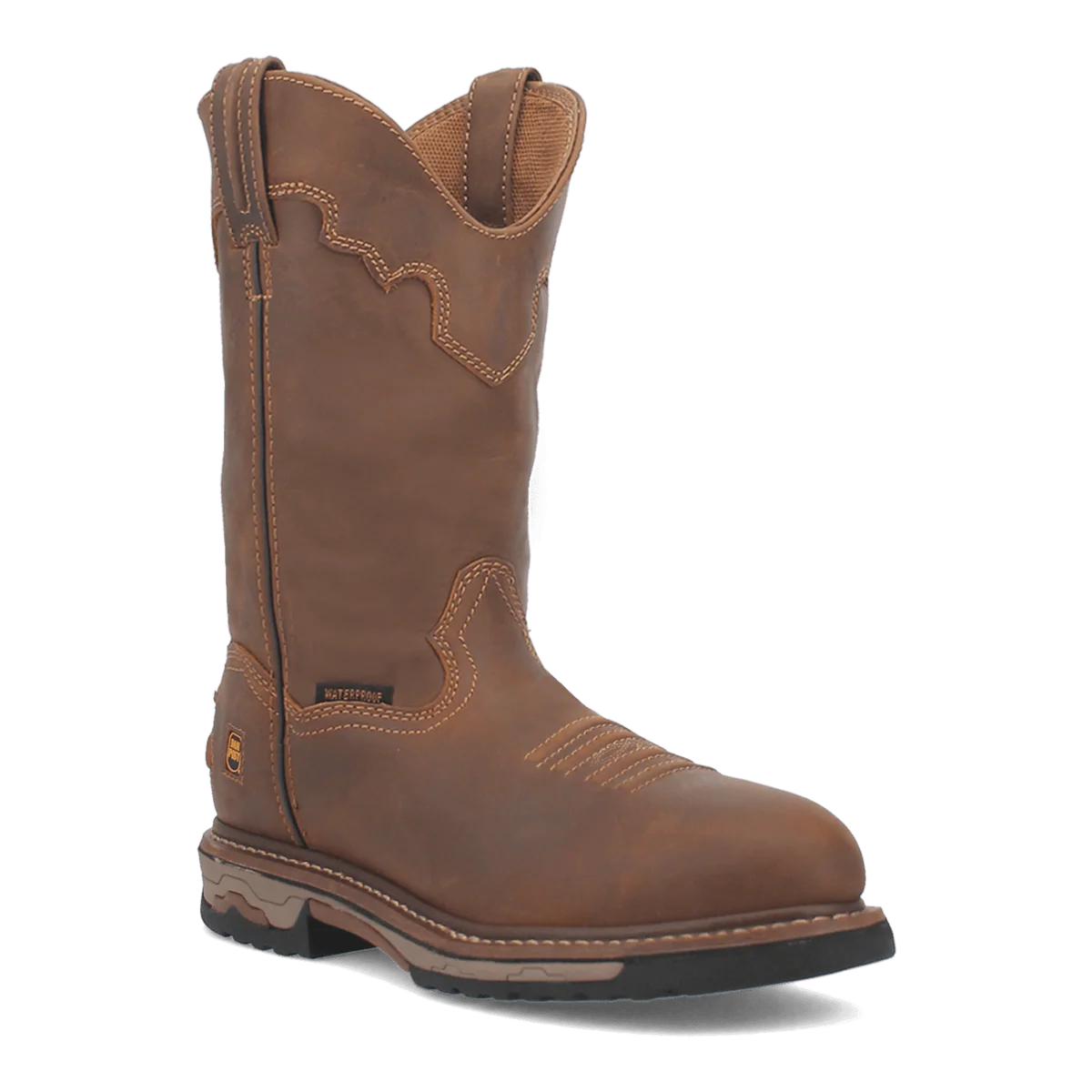 Dan Post Journeyman Waterproof Leather Round Toe Cowboy Boot Saddle (DP69502)