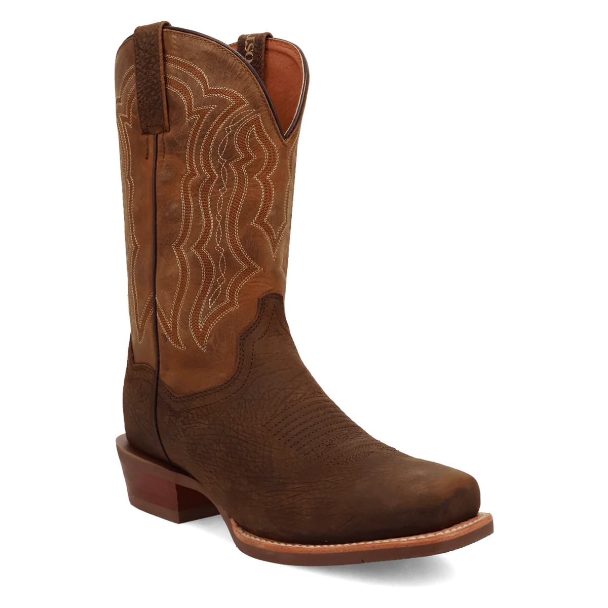 Dan Post Creed Leather Square Toe Cowboy Boot Chocolate (DP7010)