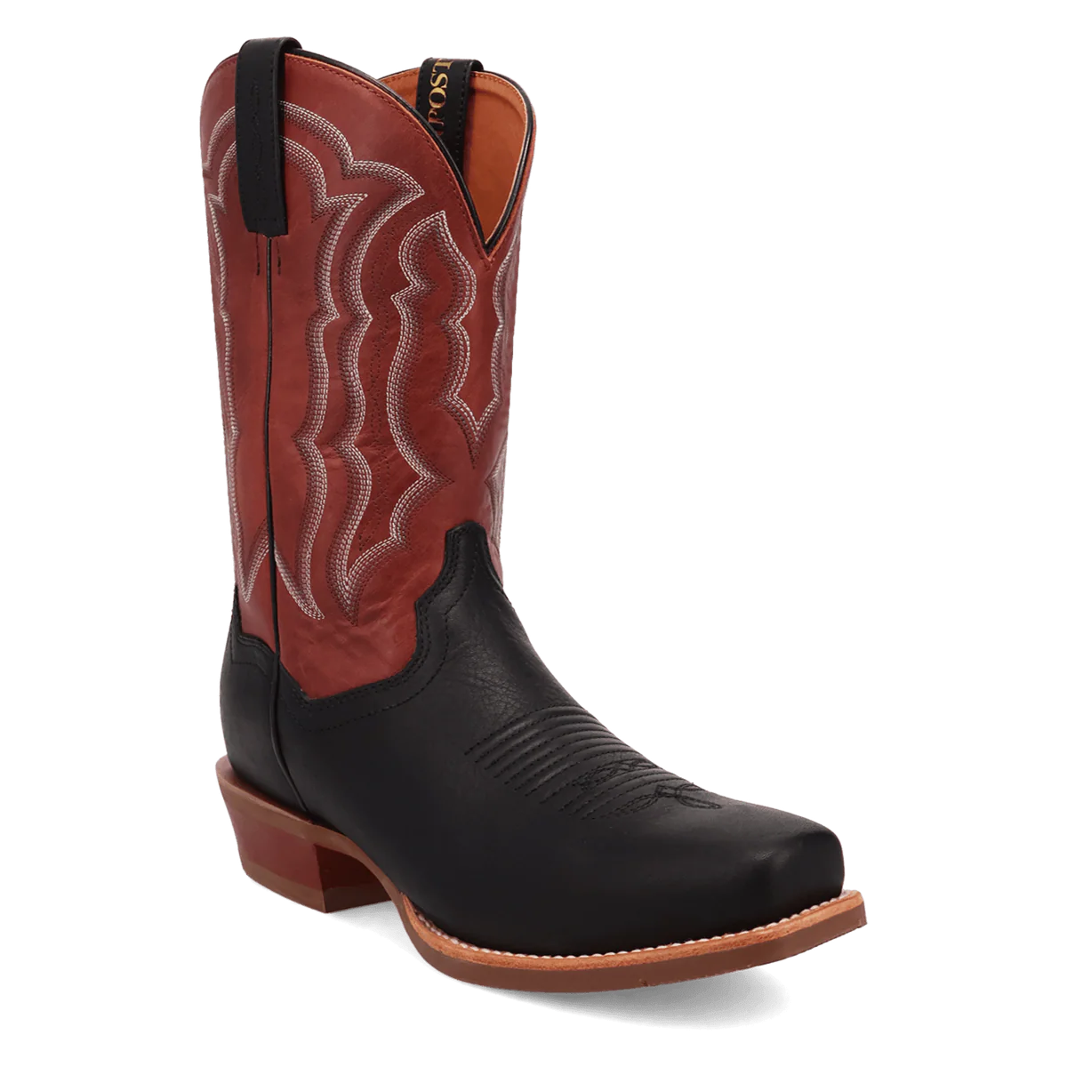 Dan Post Creed Leather Square Toe Cowboy Boot Black (DP7012)