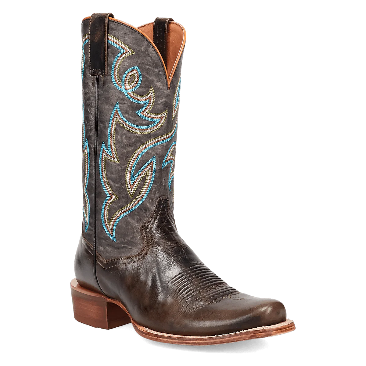 Dan Post Freeman Leather Square Toe Cowboy Boot Brown (DP7016)