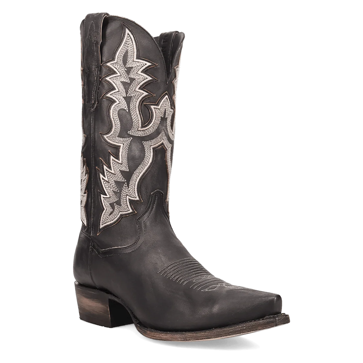 Dan Post Diesel Leather Snip Toe Cowboy Boot Black (DP7034)