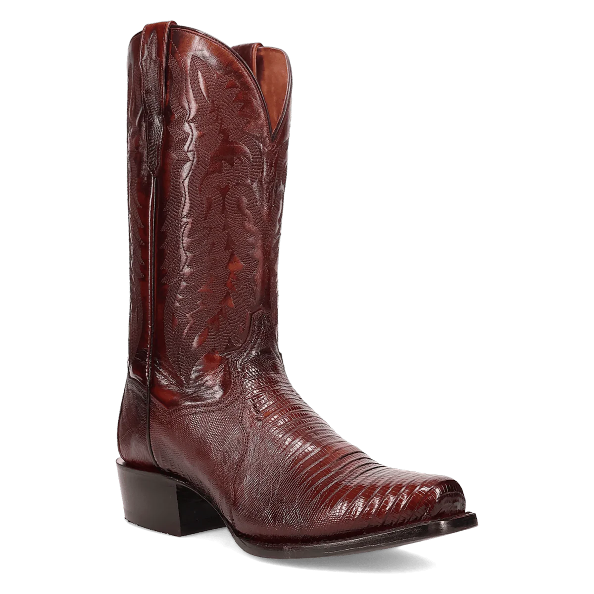 Dan Post Ringold Lizard Square Toe Cowboy Boot Antique Tan (DP7039)