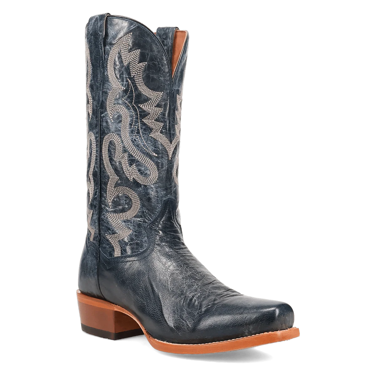 Dan Post Calvin Leather Square Toe Cowboy Boot Blue (DP7043)