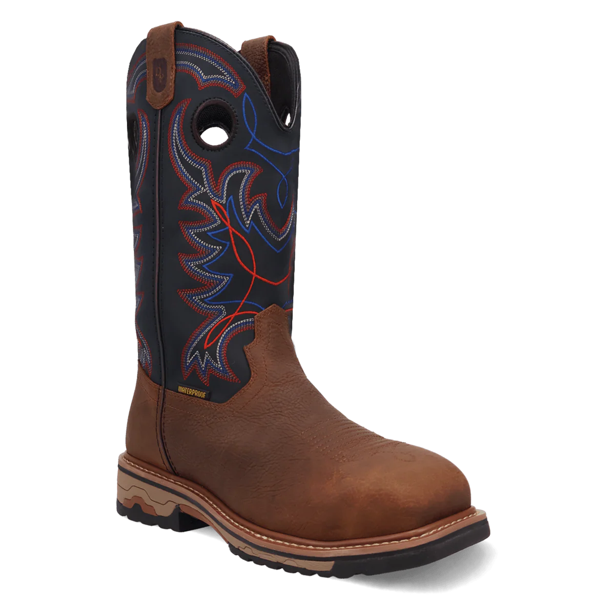 Dan Post Saddlebred Waterproof Leather Steel Toe Cowboy Boot Brown (DP76925)