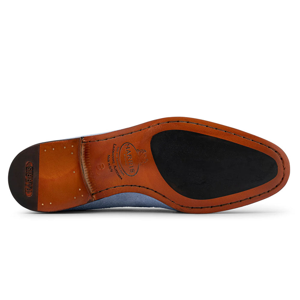 Harris Firenze 1913 Suede Tassel Moccasin Celeste