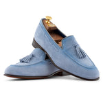 Harris Firenze 1913 Suede Tassel Moccasin Celeste