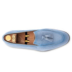 Harris Firenze 1913 Suede Tassel Moccasin Celeste