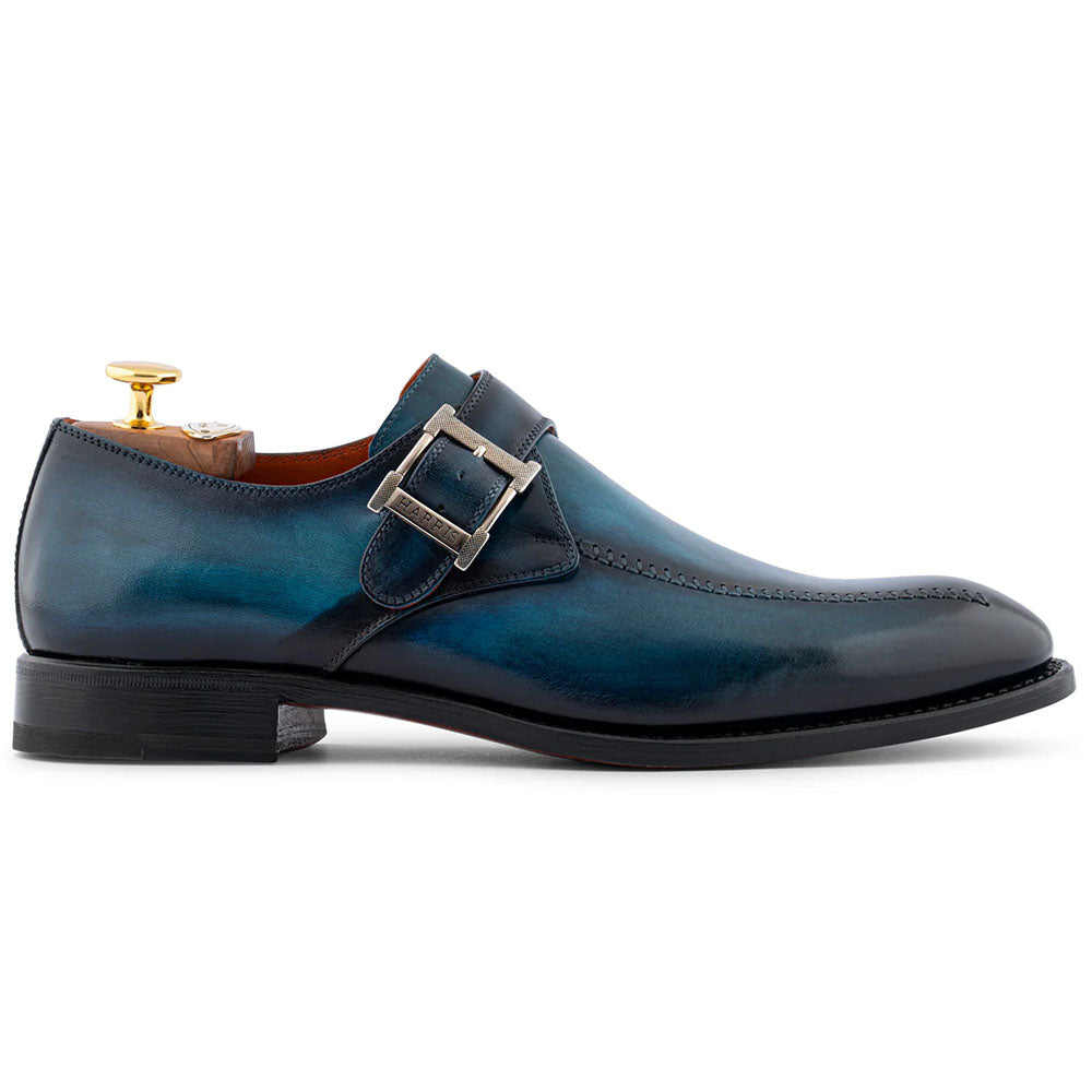 Harris Firenze 1913 Single Buckle Leather Shoes Sky Blue