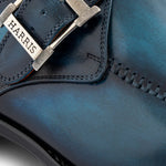 Harris Firenze 1913 Single Buckle Leather Shoes Sky Blue