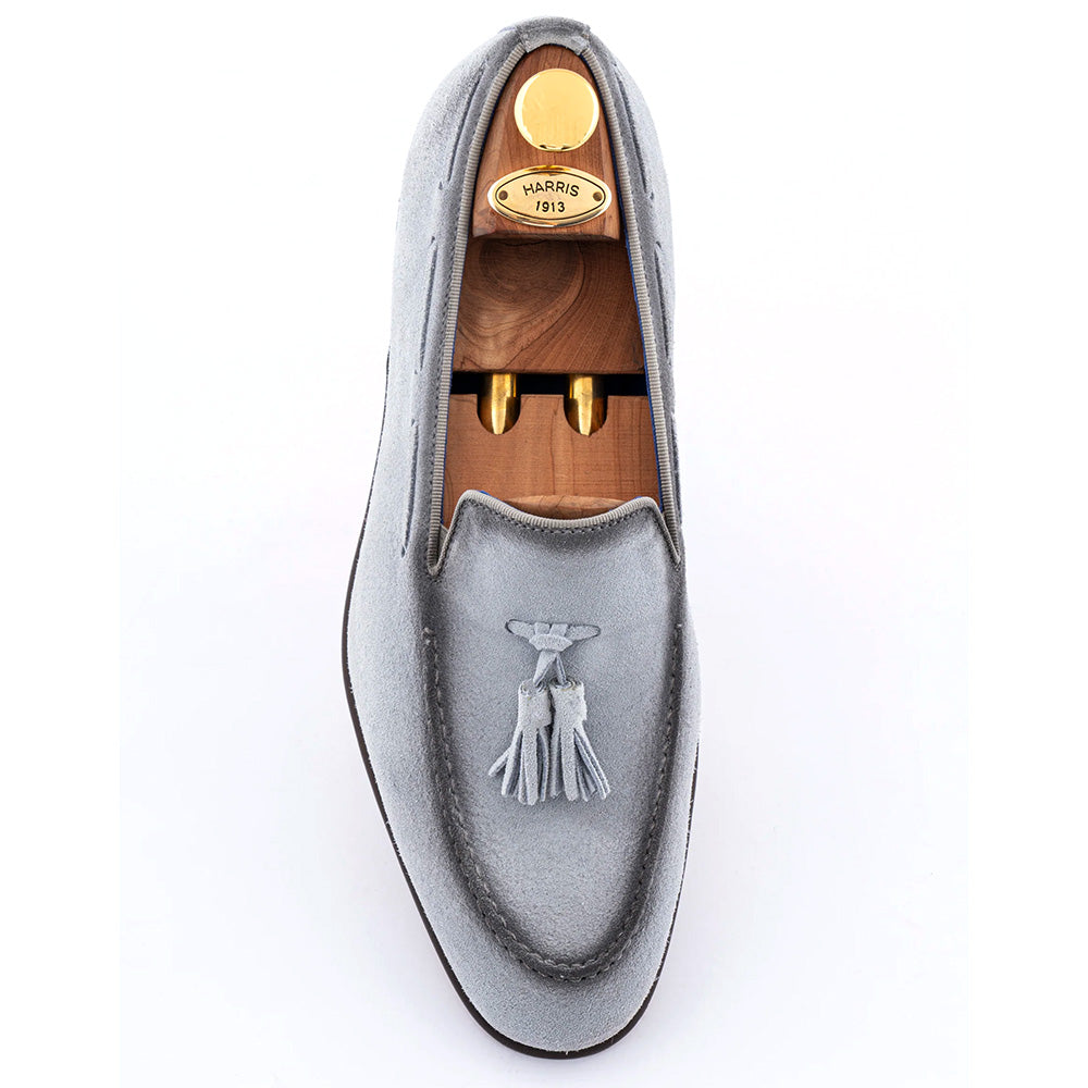 Harris Firenze 1913 Suede Tassel Moccasin Grey