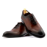 Harris Firenze 1913 Hand-Painted Shaded Leather Oxford Brown