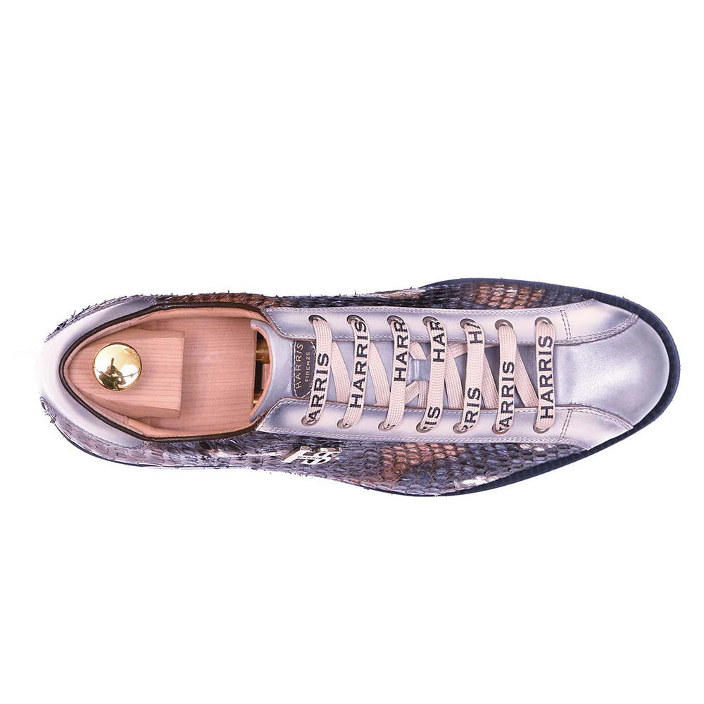 Harris Firenze 1913 Hand-Painted Premium Leather Sneakers Brown