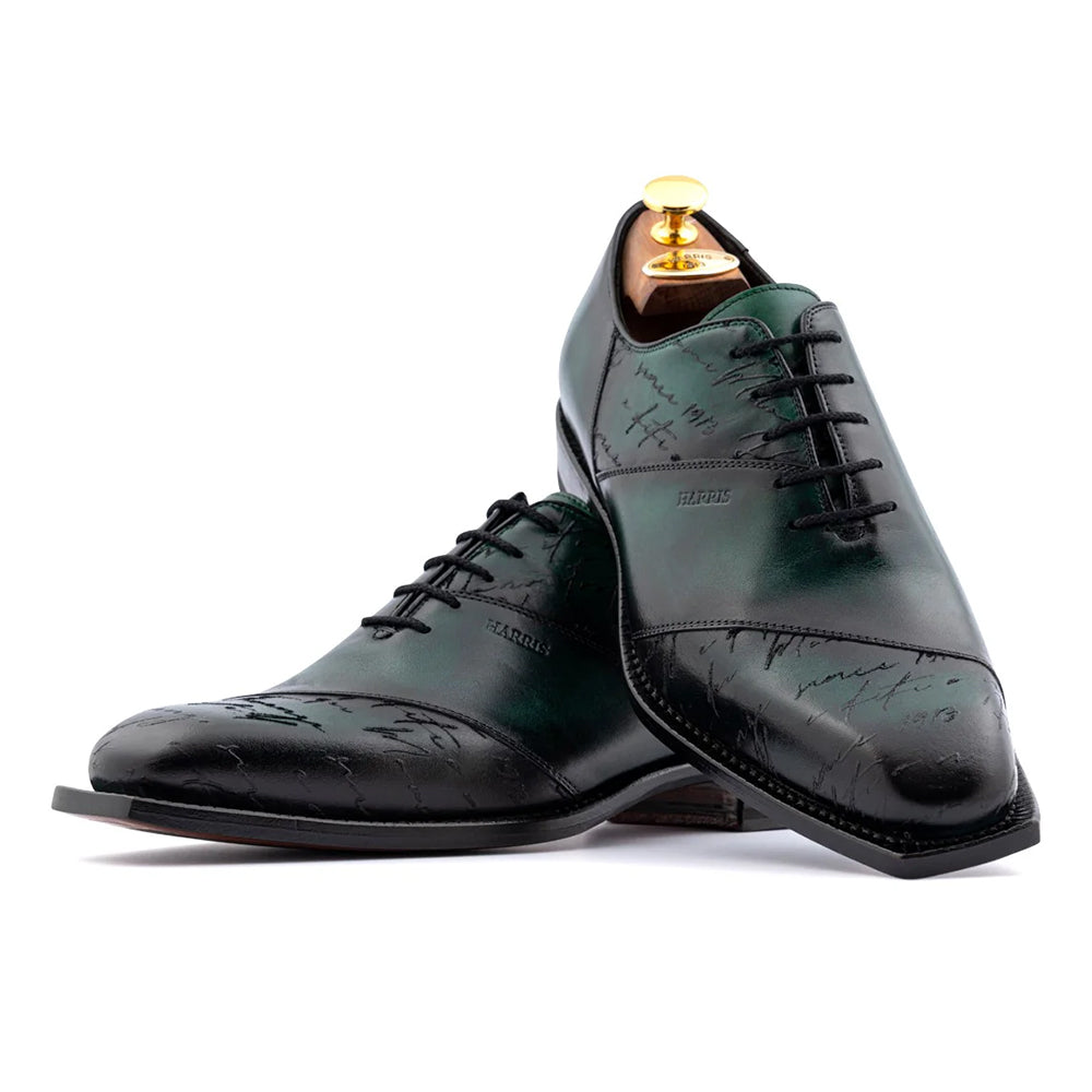 Harris Firenze 1913 Hand-Painted Signature Oxford Green