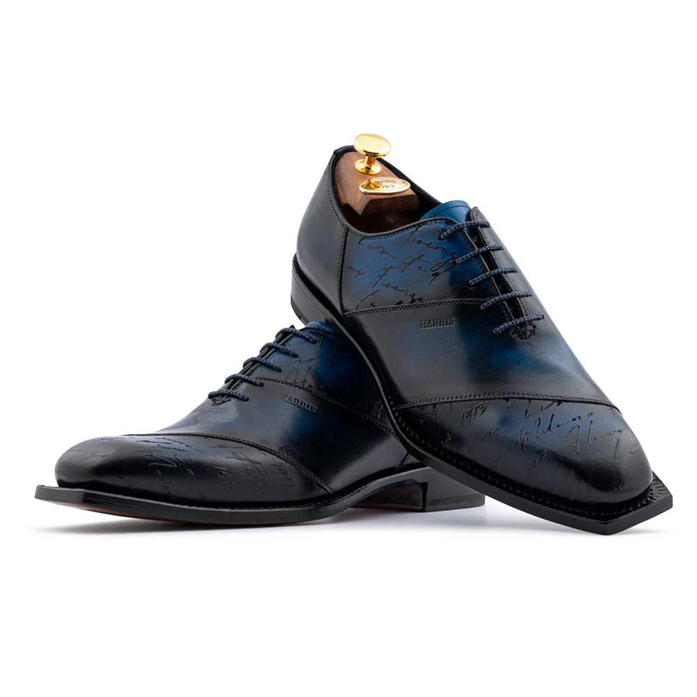 Harris Firenze 1913 Hand-Painted Signature Oxford Blue