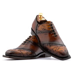 Harris Firenze 1913 Hand-Painted Signature Oxford Brown