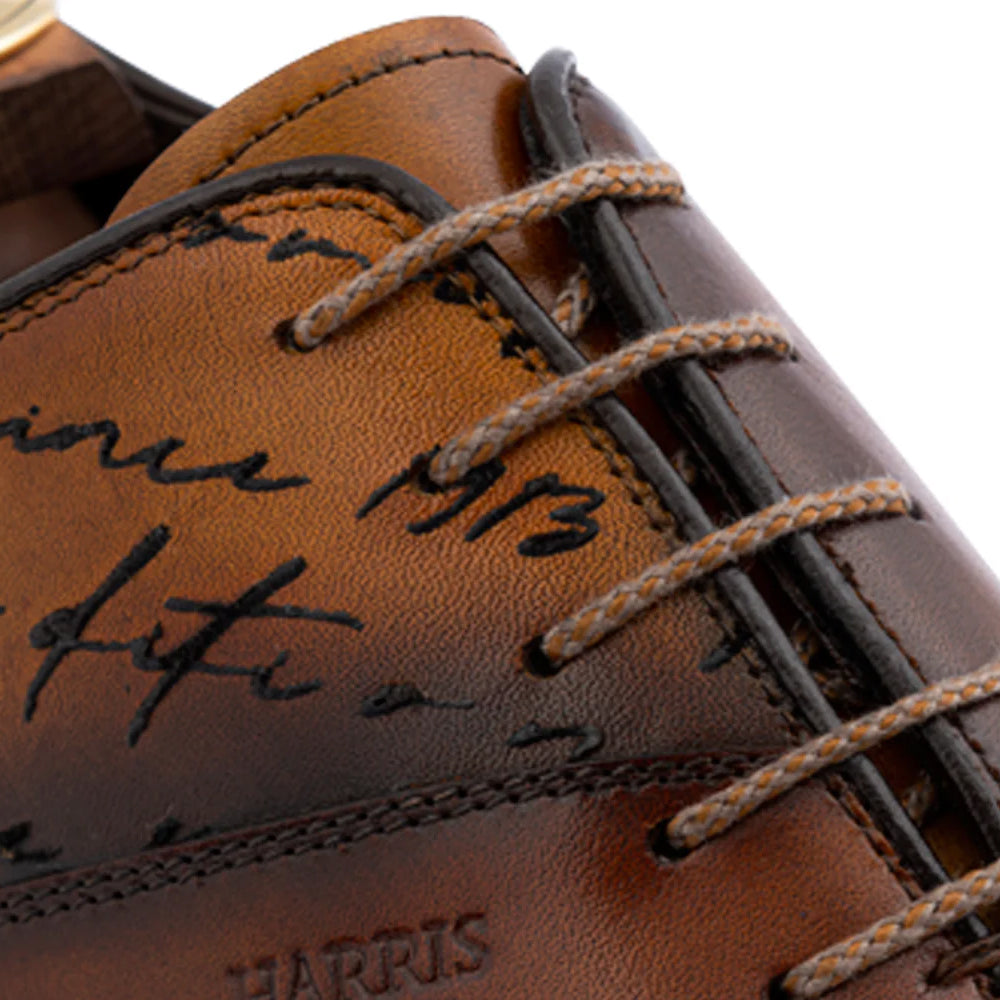 Harris Firenze 1913 Hand-Painted Signature Oxford Brown