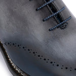 Harris Firenze 1913 Hand-Painted Leather Oxford Shoe Blue