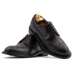 Harris Firenze 1913 Calfskin Wingtip Derby Shoes Brown