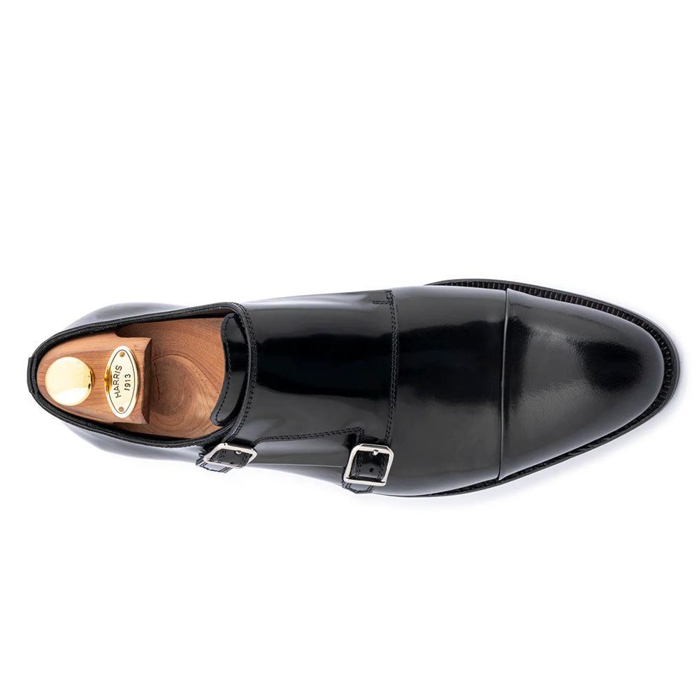 Harris Firenze 1913 Leather Double Monk Strap Black