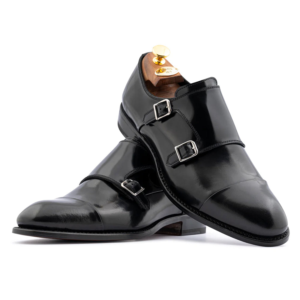 Harris Firenze 1913 Leather Double Monk Strap Black