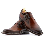 Harris Firenze 1913 Single Buckle Leather Shoes Brown