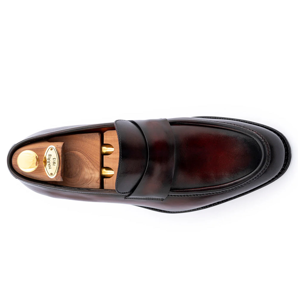 Harris Firenze 1913 Hand-Painted Leather Loafer Brown