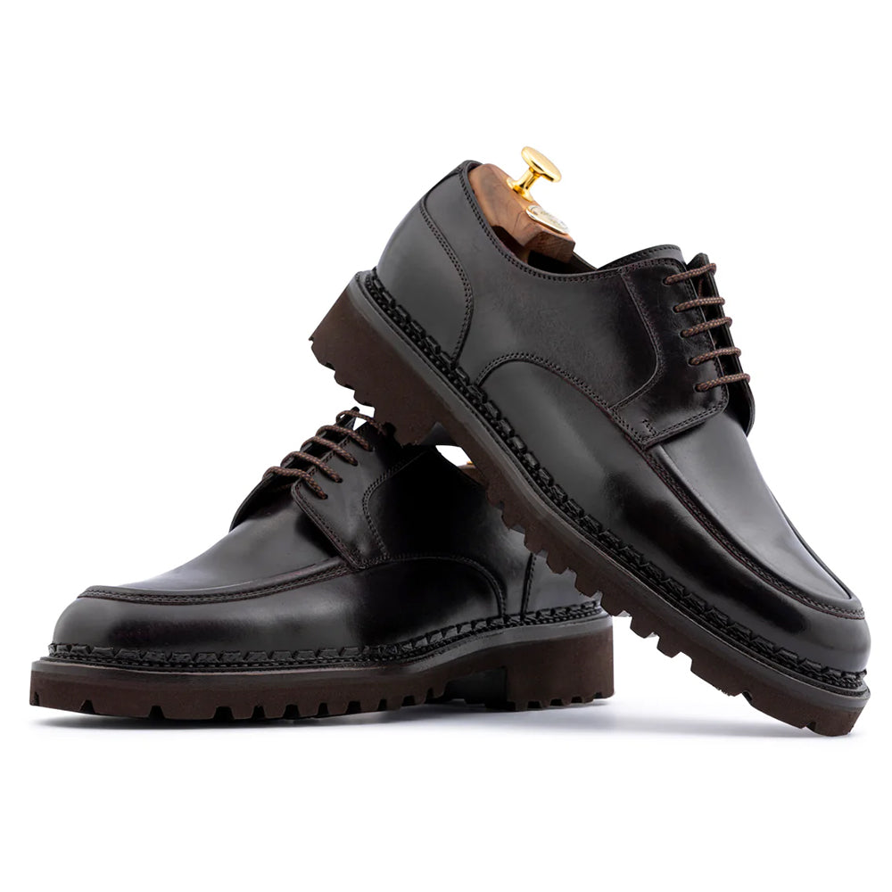 Harris Firenze 1913 Calfskin Lace-Up Derby Shoes Brown