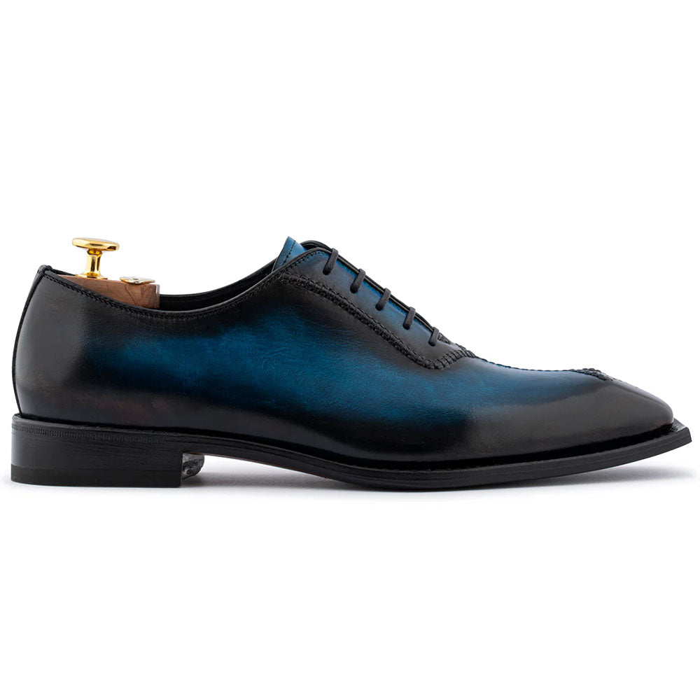 Harris Firenze 1913 Hand-Painted Leather Brogue Oxford Blue